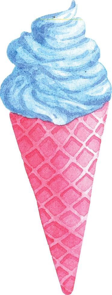 glace à l'aquarelle dessinée à la main vecteur