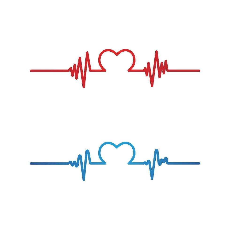 pouls de battement de coeur médical de santé vecteur