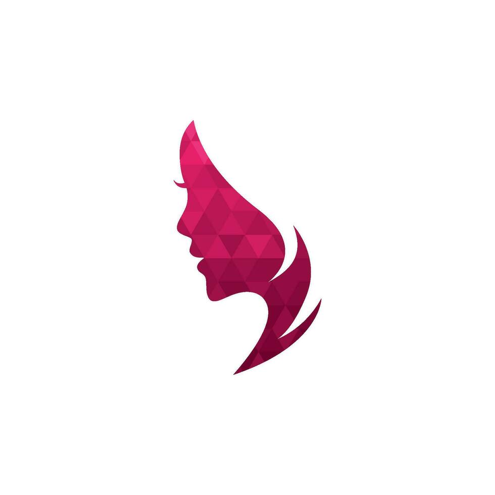 silhouette de visage de femme vecteur