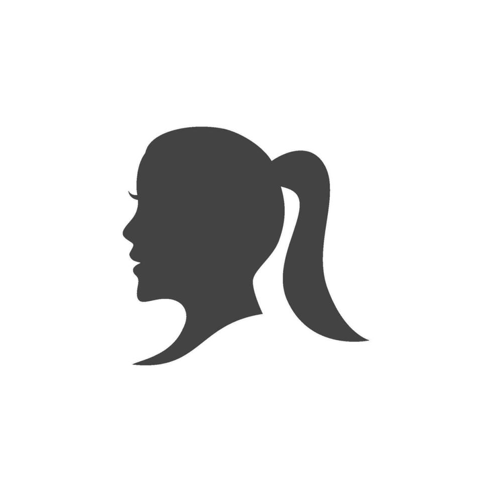 silhouette de visage de femme vecteur