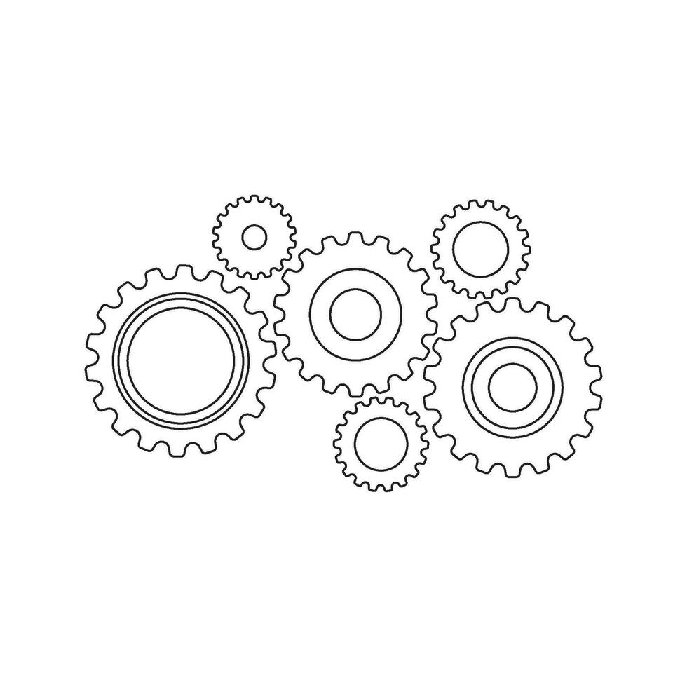 conception d & # 39; icône illustration vectorielle engrenage vecteur