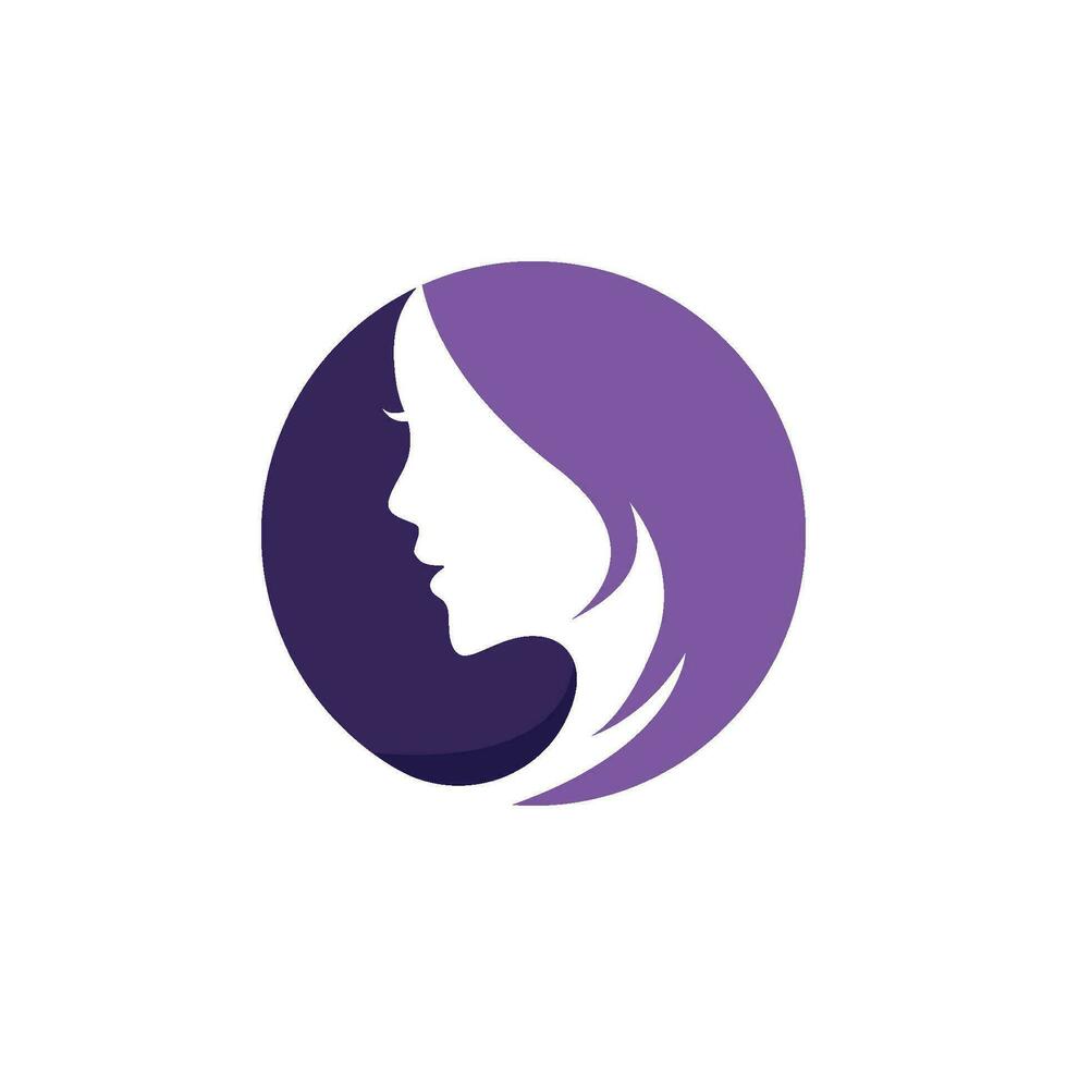 silhouette de visage de femme vecteur