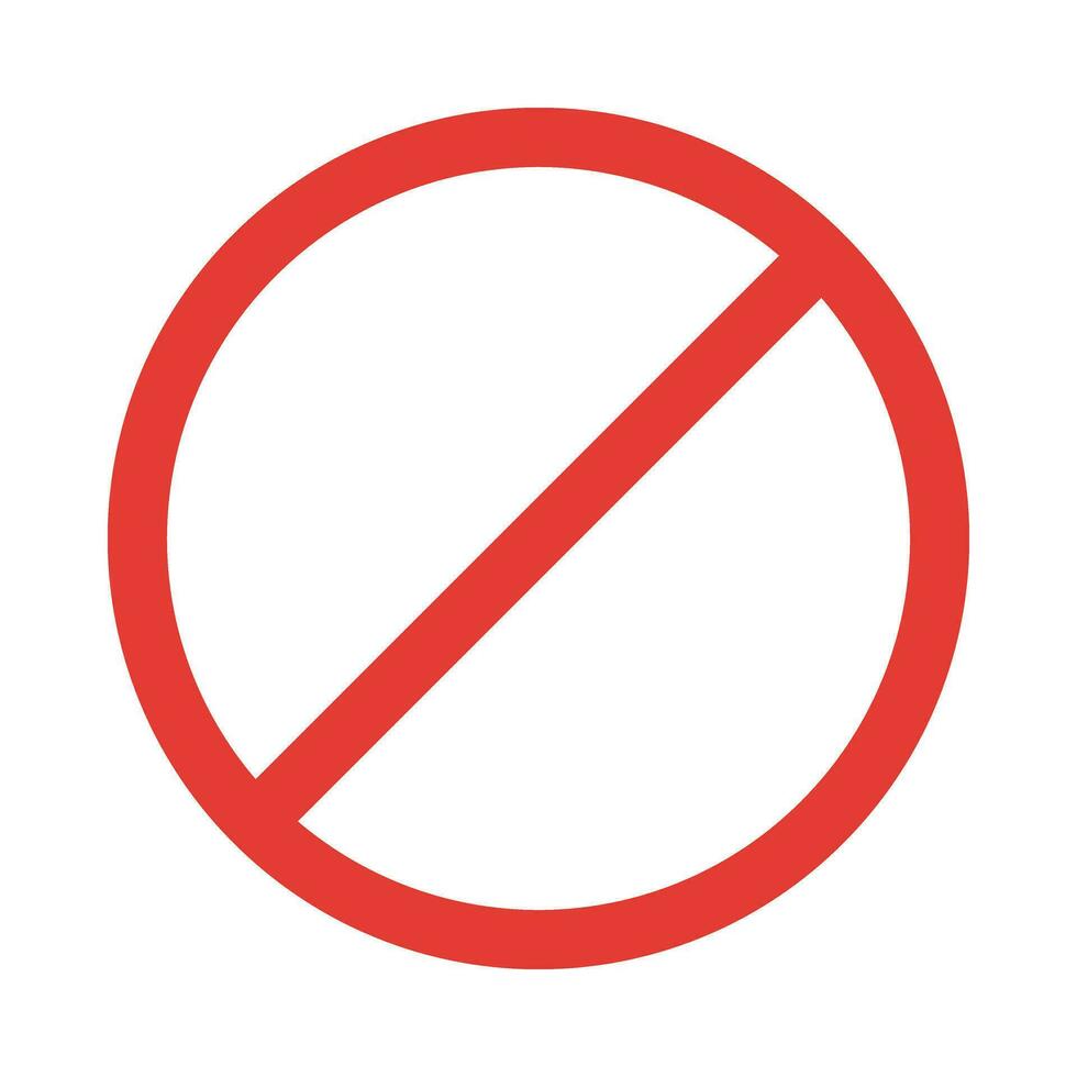 interdit signe vecteur plat icône pour personnel et commercial utiliser.