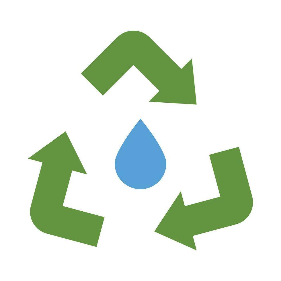 l'eau recycler vecteur plat icône pour personnel et commercial utiliser.