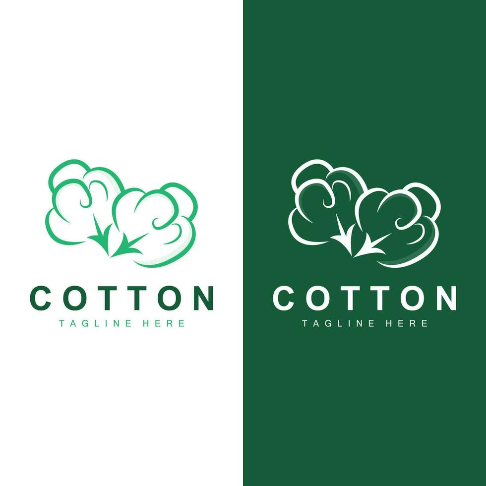 coton logo plante conception vecteur modèle symbole