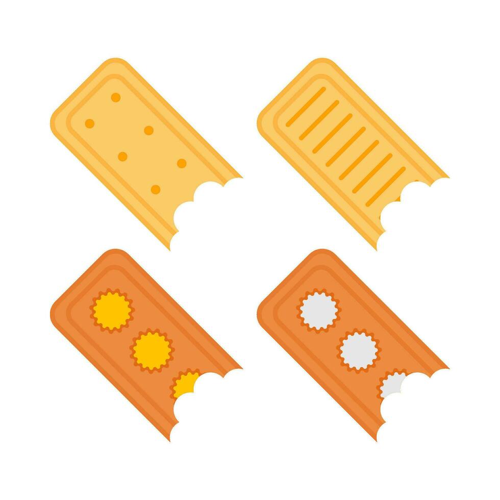 biscuit biscuits sucré plat illustration vecteur