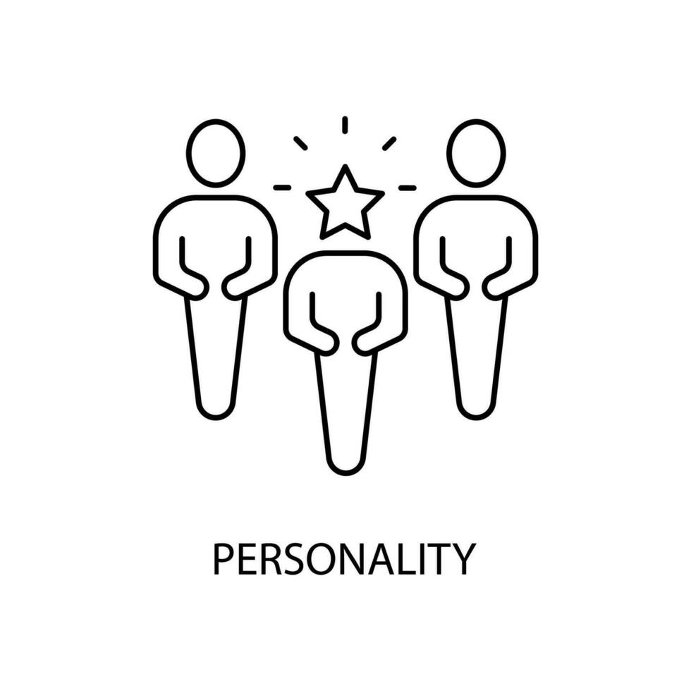 personnalité concept ligne icône. Facile élément illustration.personnalité concept contour symbole conception. vecteur