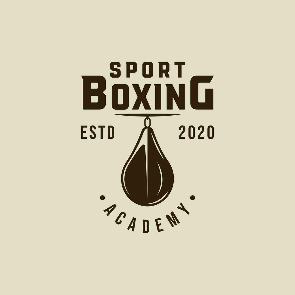 la vitesse coup de poing sac logo ancien vecteur illustration modèle icône graphique conception. boxe sport signe ou symbole pour académie ou club pour compétition ou chemise impression avec rétro style