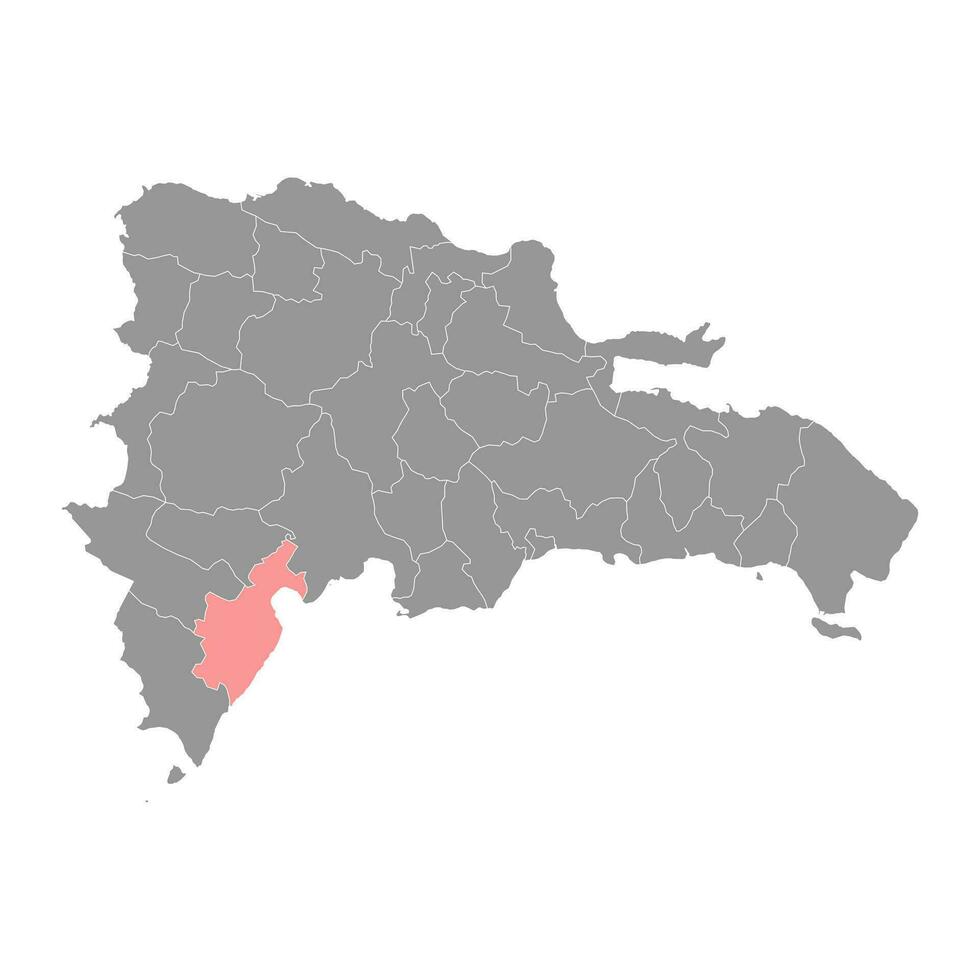 barahona Province carte, administratif division de dominicain république. vecteur illustration.