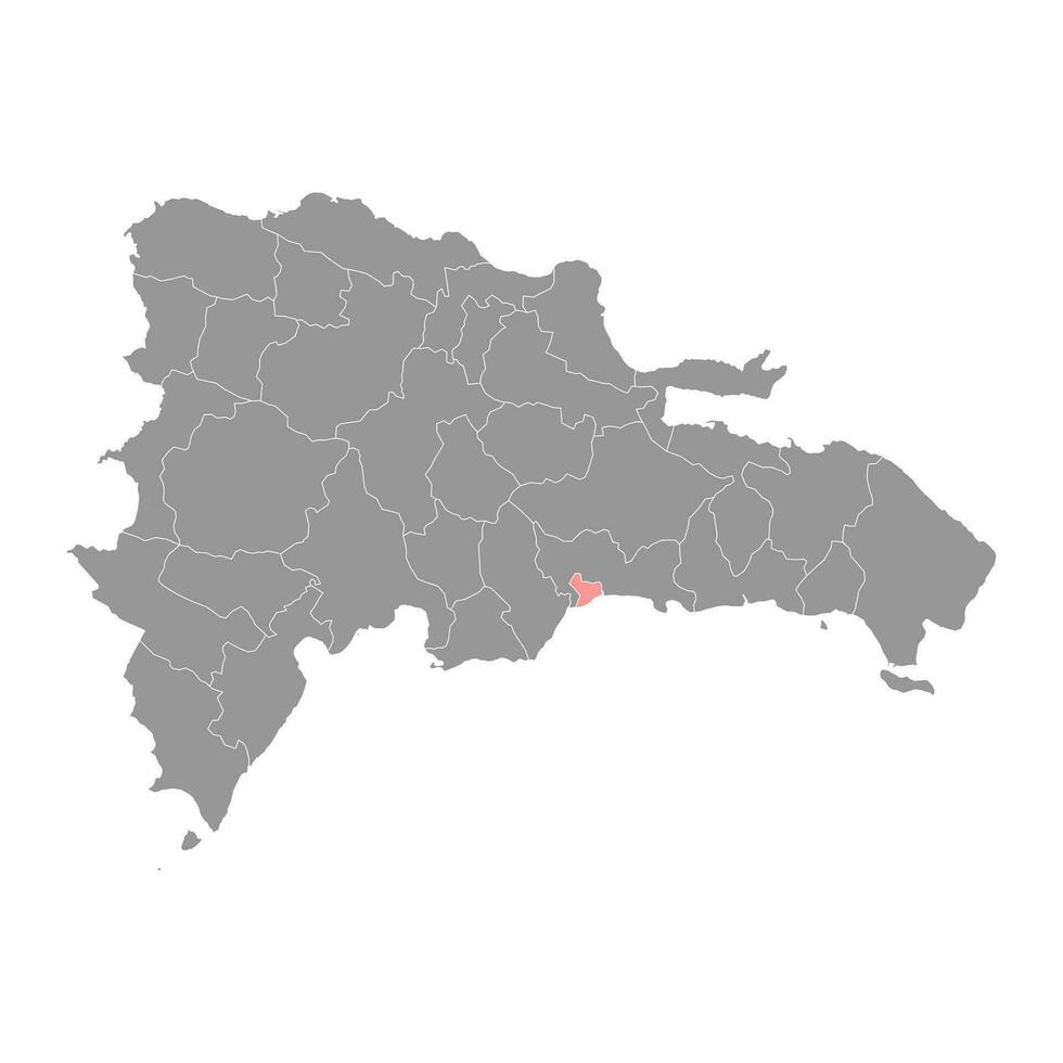 quartier nacional carte, administratif division de dominicain république. vecteur illustration.