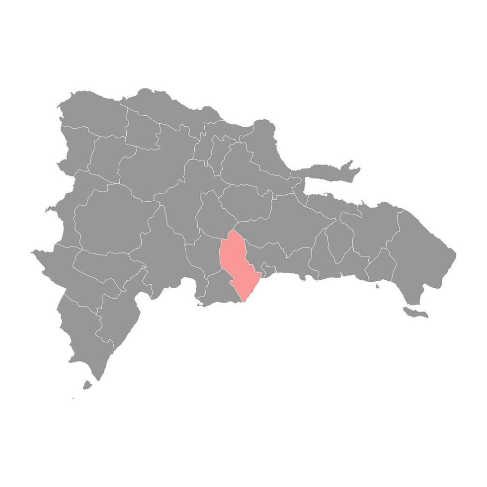 san Cristobal Province carte, administratif division de dominicain république. vecteur illustration.