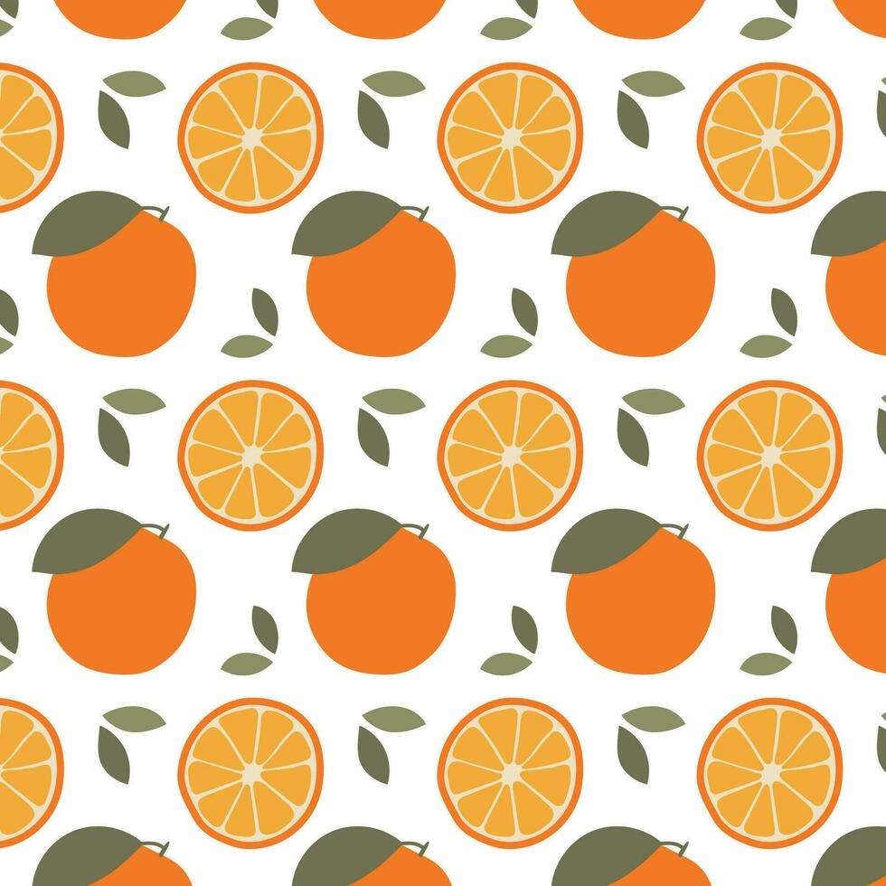 Orange des fruits modèle. vecteur illustration