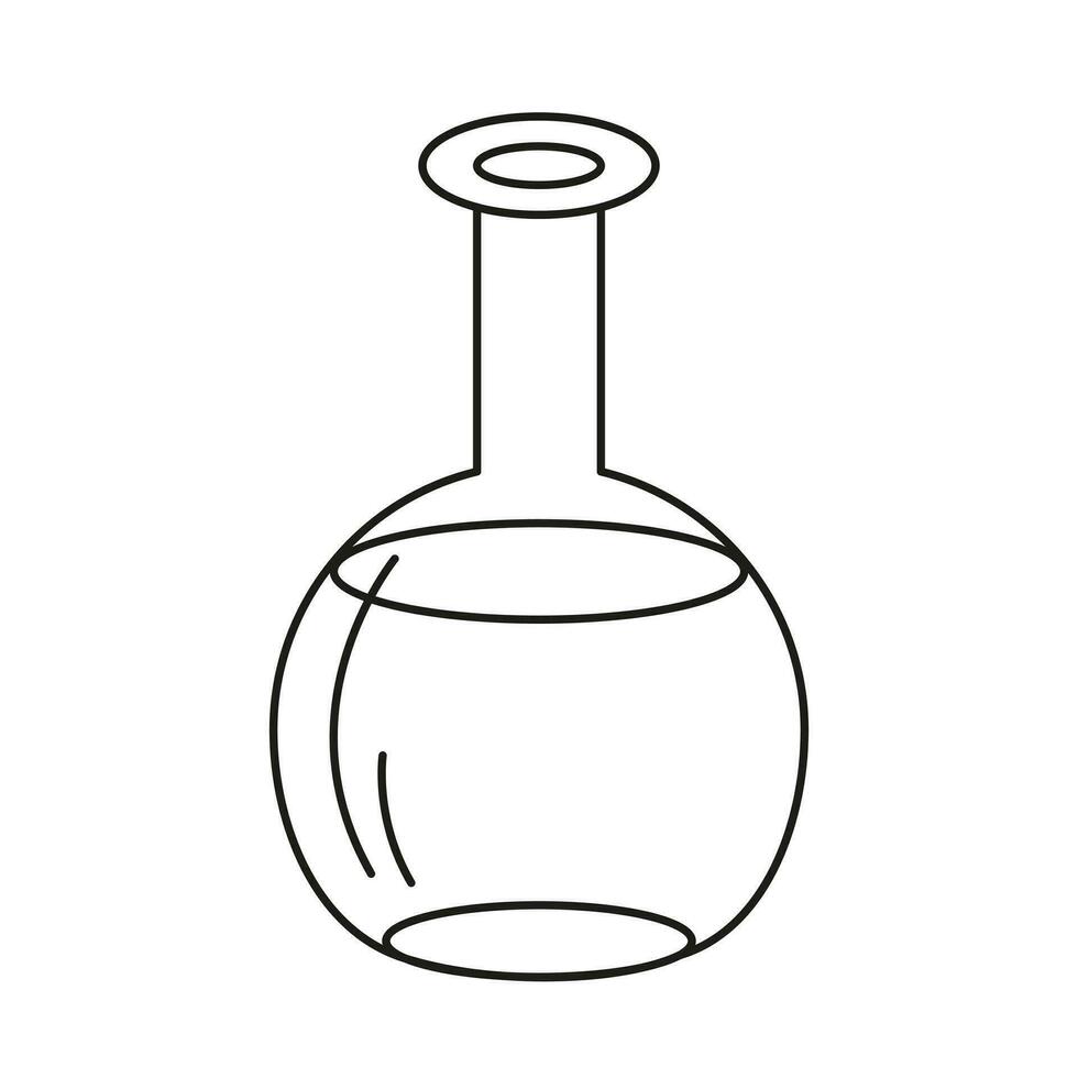 laboratoire tester tube icône mince ligne isolé illustration. noir contour médicament équipement pour chimie laboratoire recherche vecteur