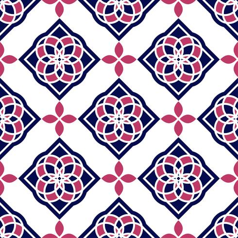 Carreaux d&#39;azulejo portugais. Modèles sans couture magnifiques bleus et blancs. vecteur