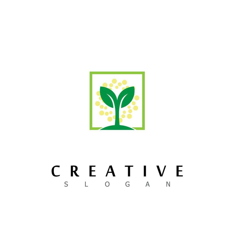 la nature logo conception croissance éco vert bio biologique vecteur