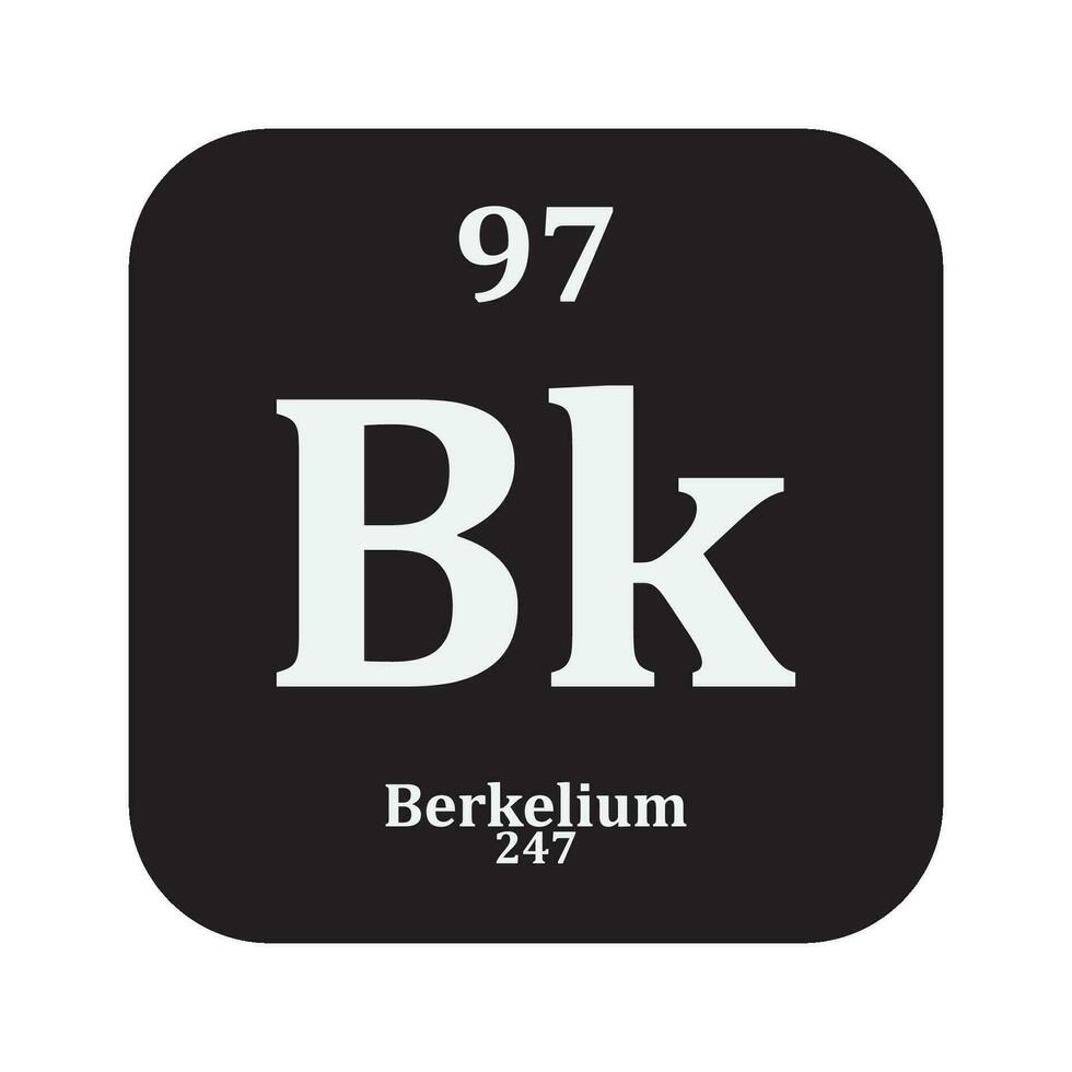 berkelium chimie icône vecteur