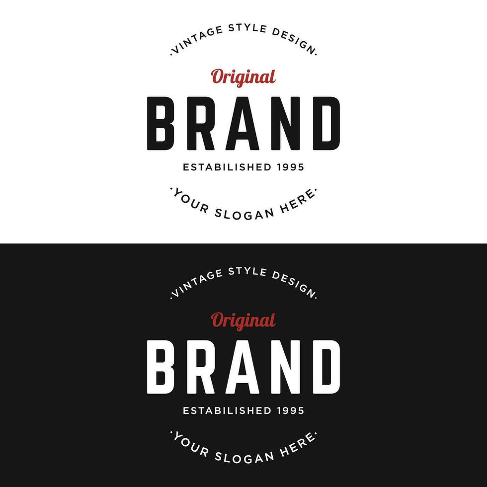 logo conception typographie ancien rétro badge pour affaires , Vêtements , coiffeur , restaurant et bar. vecteur
