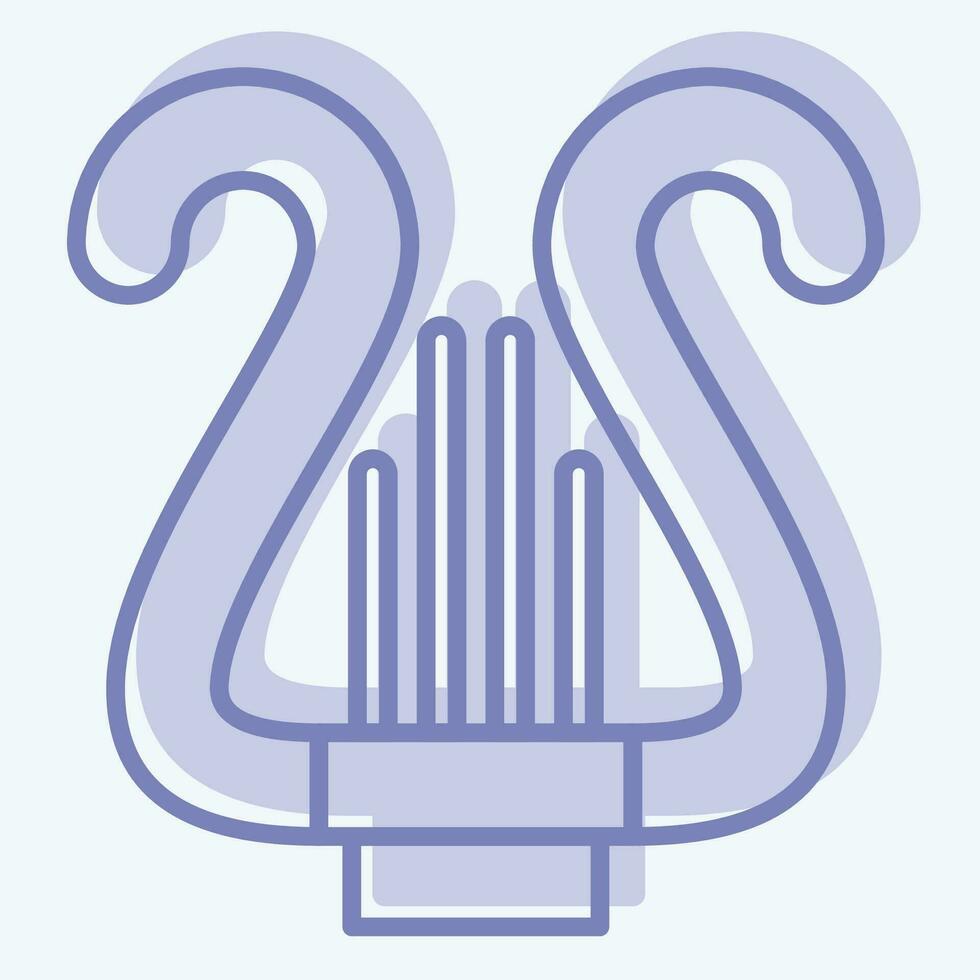 icône lyre. en relation à théâtre pente symbole. deux Ton style. Facile conception modifiable. Facile illustration vecteur