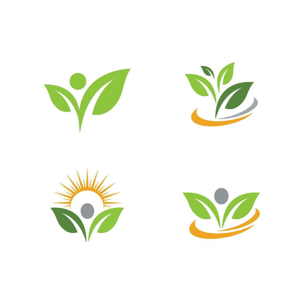 logos de l'écologie des feuilles d'arbre vert vecteur