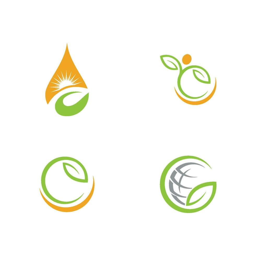 logos de l'écologie des feuilles d'arbre vert vecteur