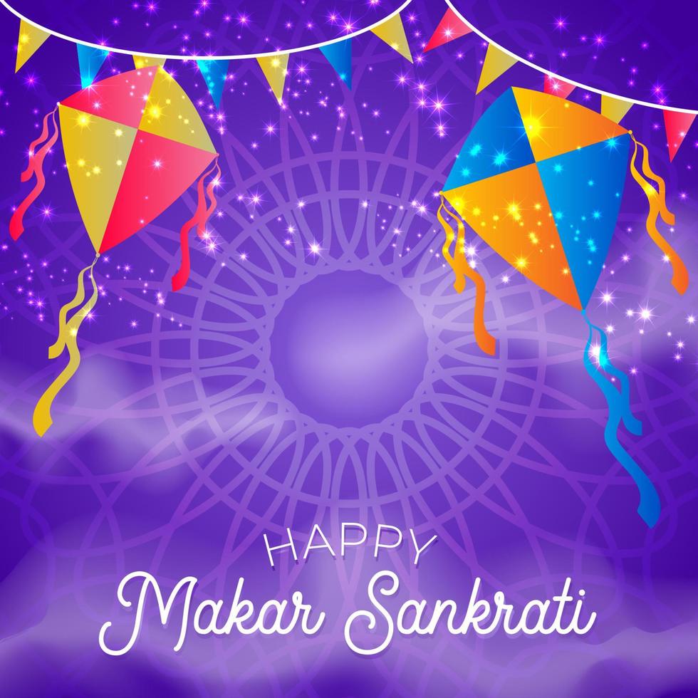 fond heureux makar sankranti vecteur