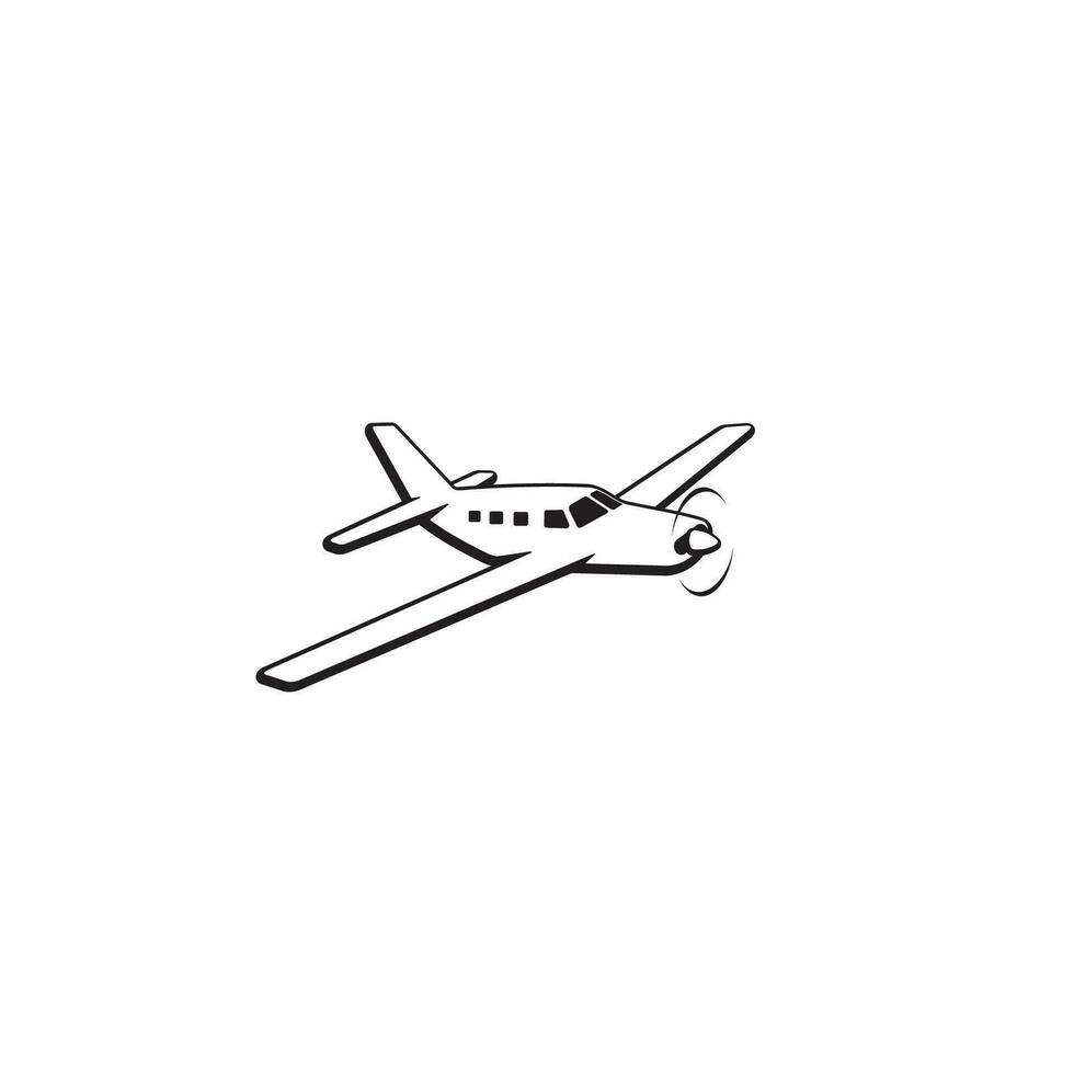 avion logo ou icône conception vecteur