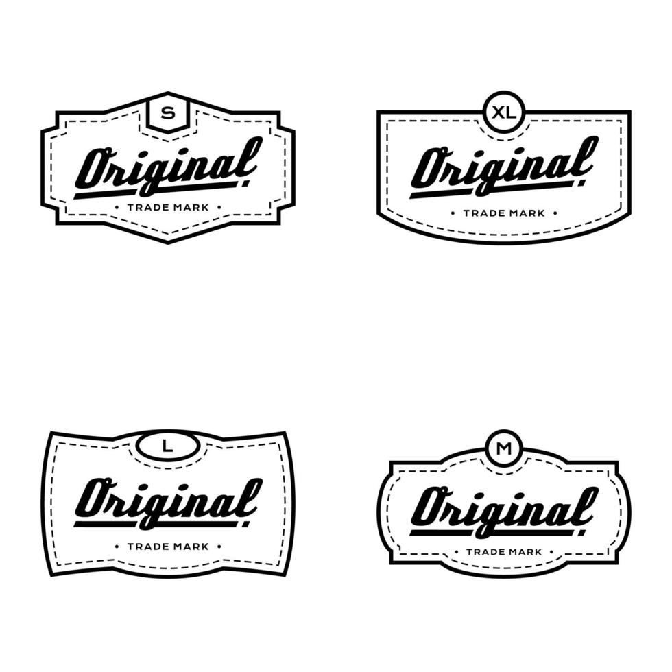 Étiquette de badges vintage garantie et originale. vecteur de modèle d'autocollant et de timbre