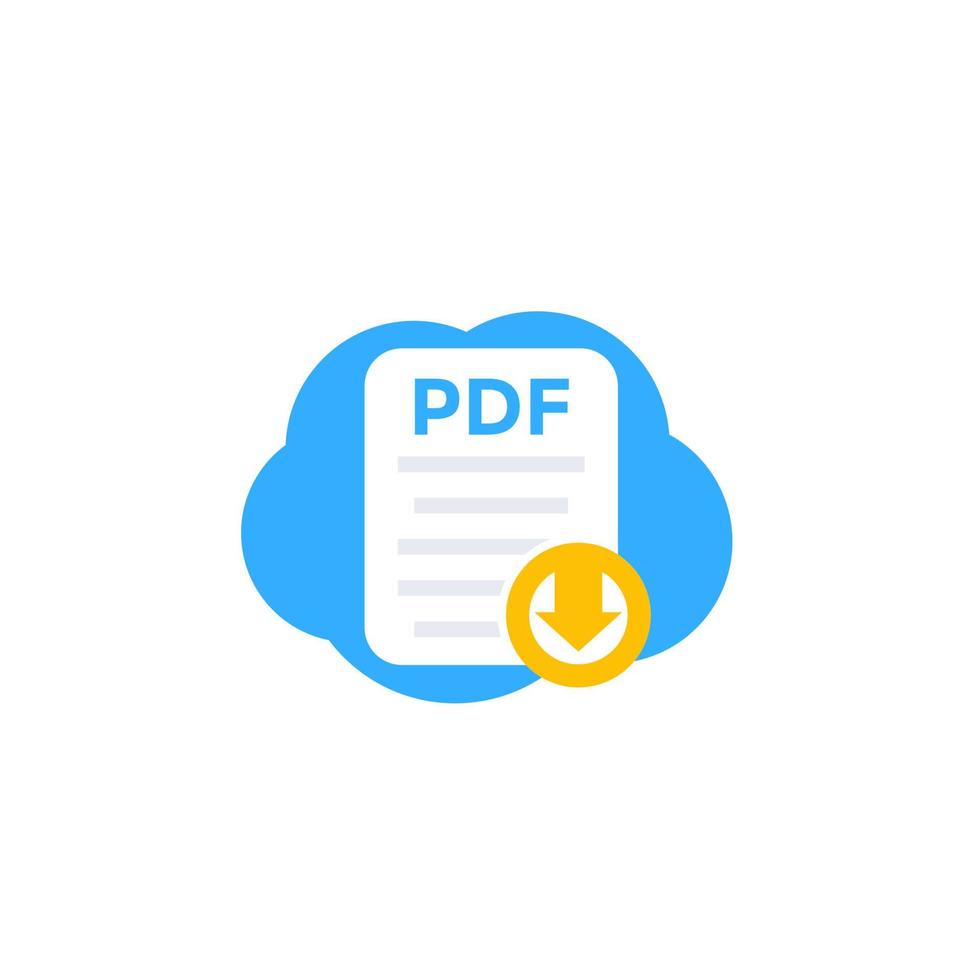 télécharger le pdf dans le cloud vecteur