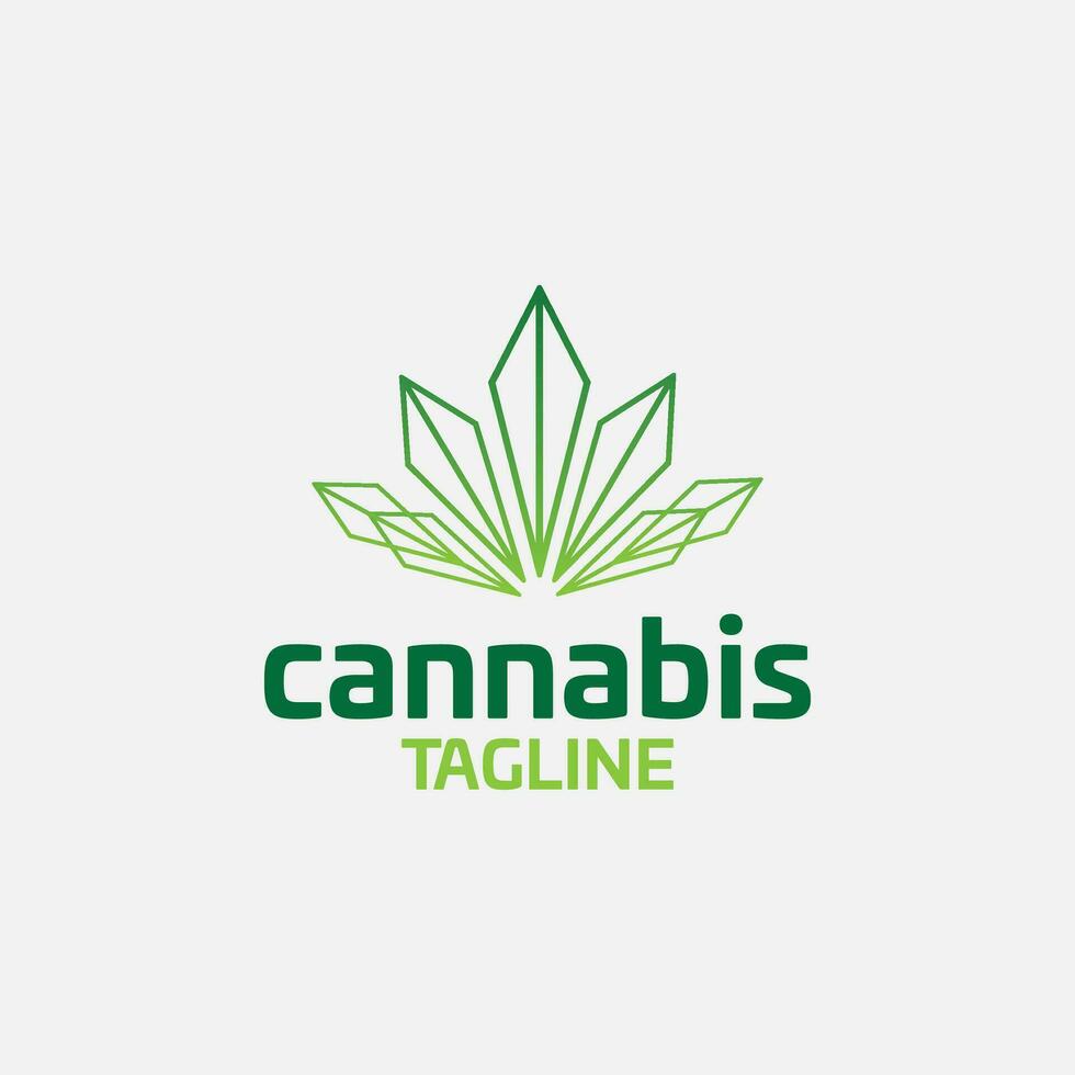 cannabis chanvre cannabis pot vecteur modifiable logo