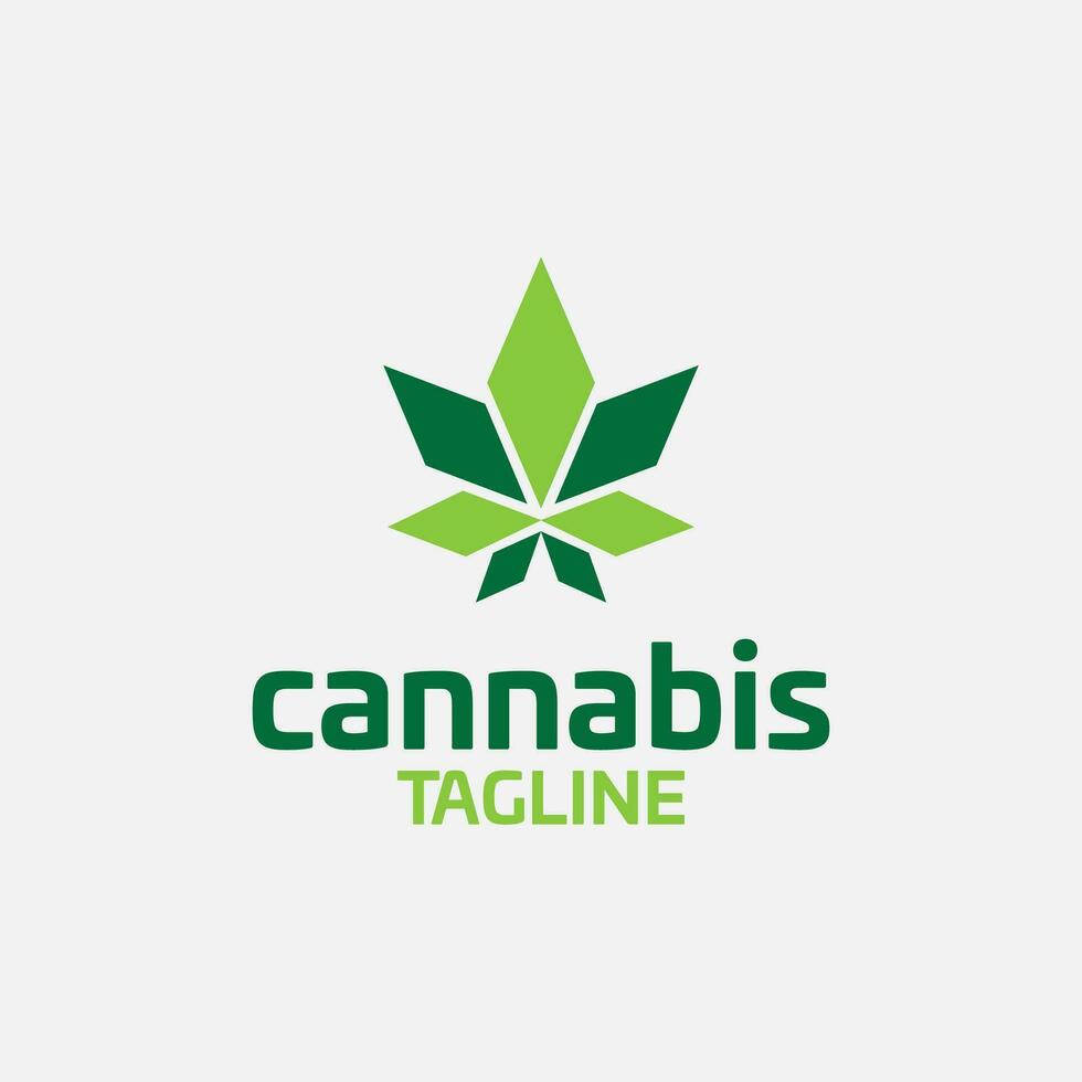 cannabis chanvre cannabis pot vecteur modifiable logo