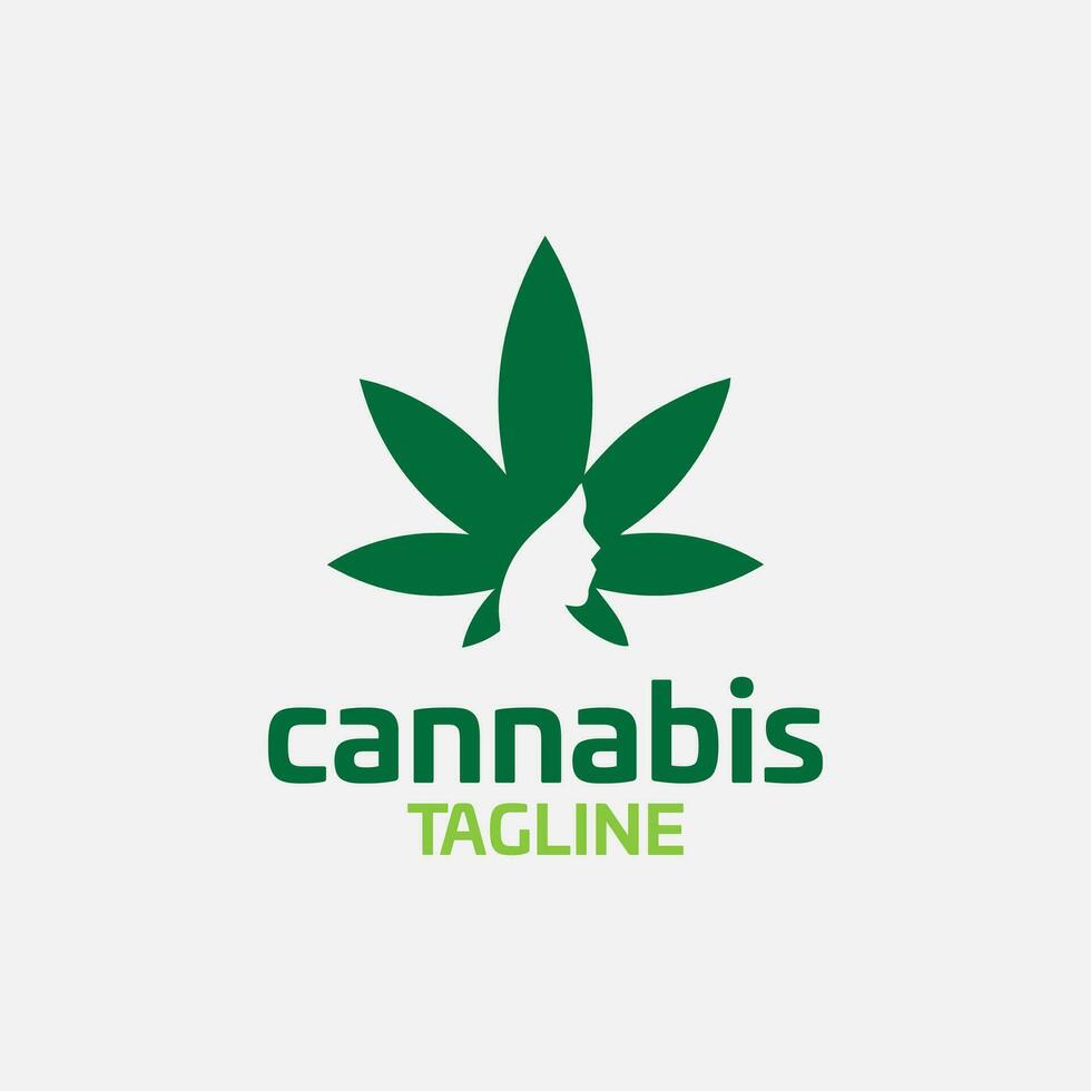 cannabis chanvre cannabis pot vecteur modifiable logo