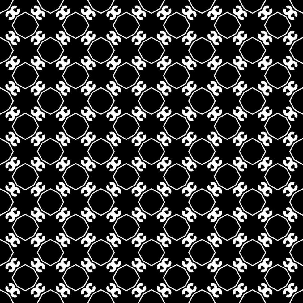 motif abstrait sans couture noir et blanc. arrière-plan et toile de fond. conception ornementale en niveaux de gris. vecteur