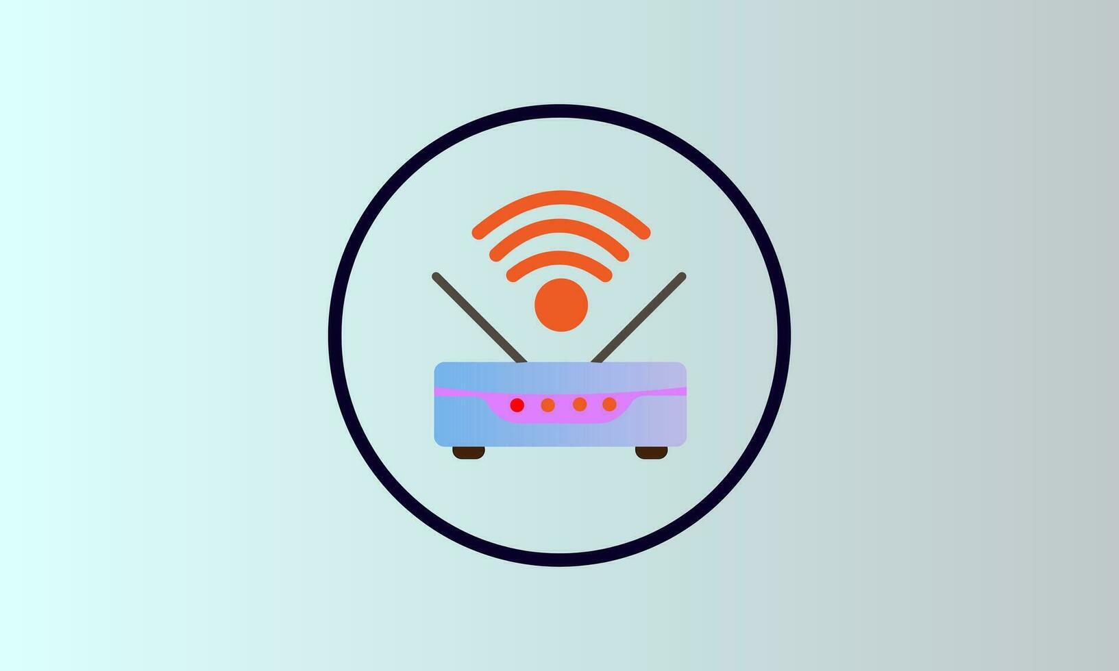 Wifi routeur logo est adapté pour utilisation dans restaurant, café ou Bureau zones vecteur