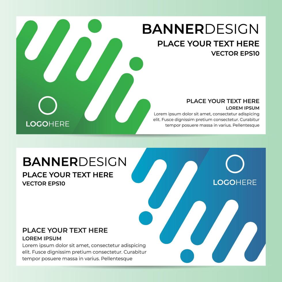 modèle web de conception de bannière abstraite de vecteur