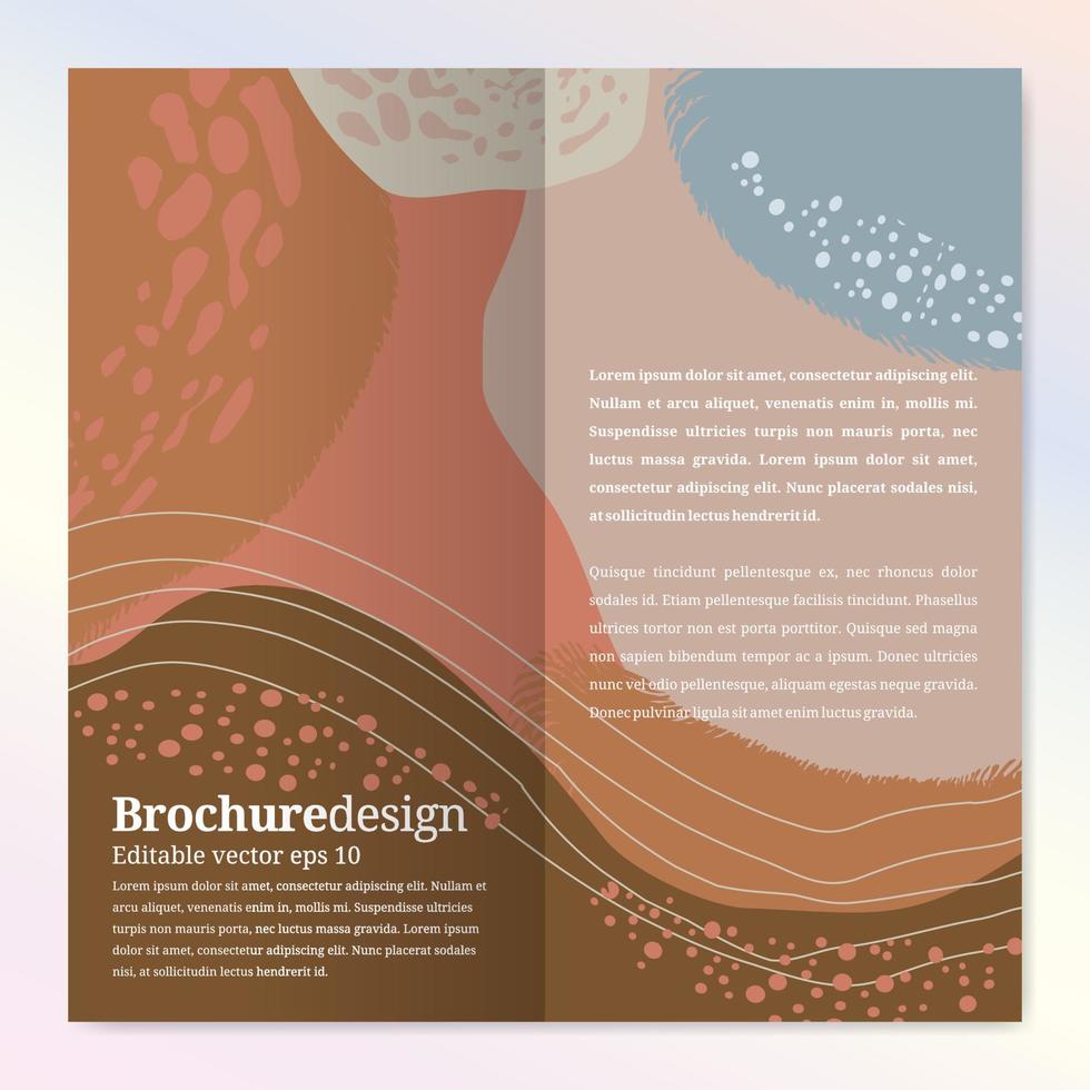 modèle de conception de brochure abstraite pour la beauté et la mode vecteur