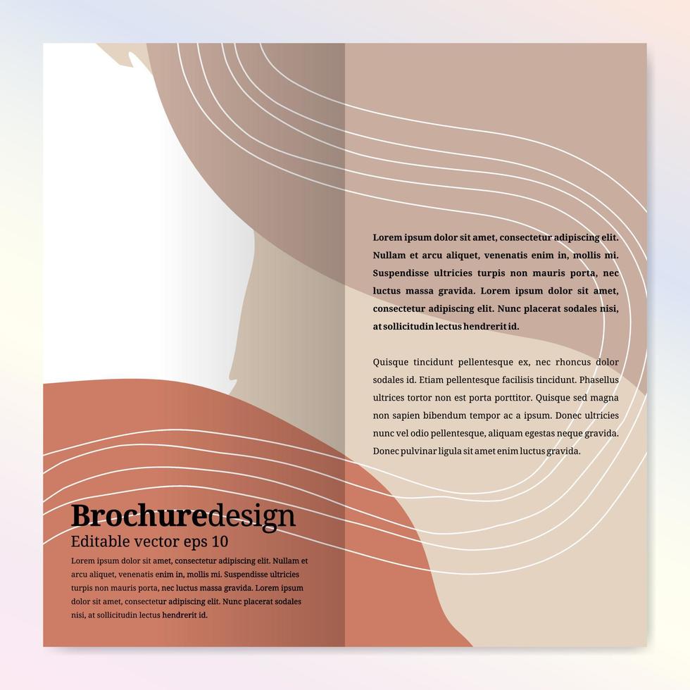 modèle de conception de brochure abstraite pour la beauté et la mode vecteur