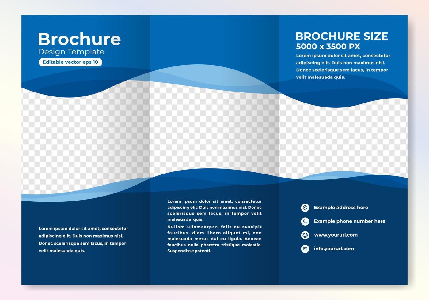 modèle de conception de brochure moderne avec une couleur dégradée cool vecteur