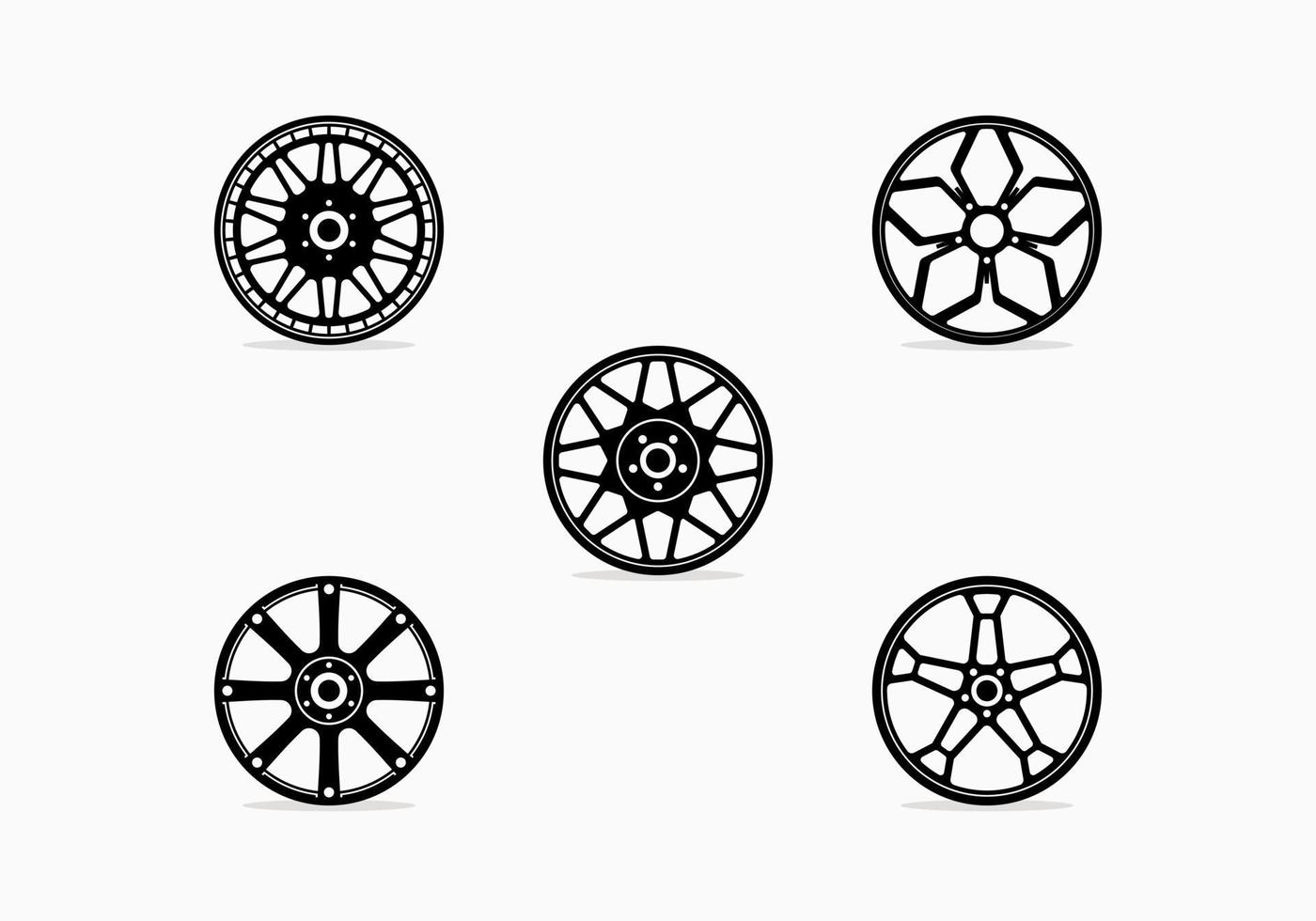 ensemble d'illustration vectorielle de roue de voiture vecteur
