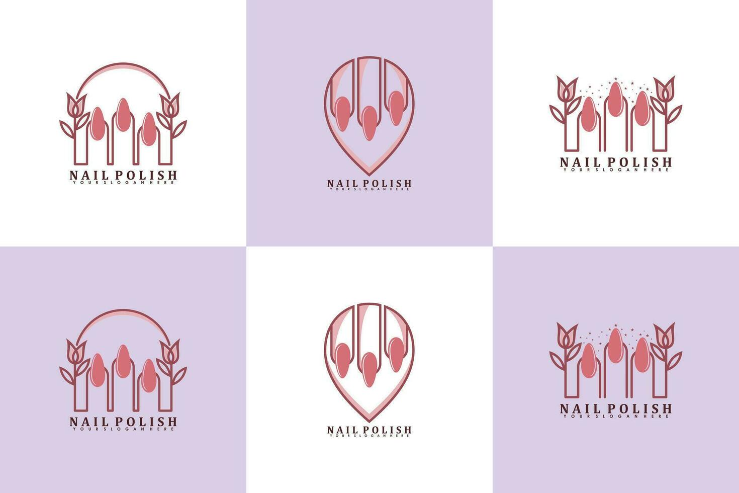 collection de clou beauté salon logo avec Créatif concept prime vecteur