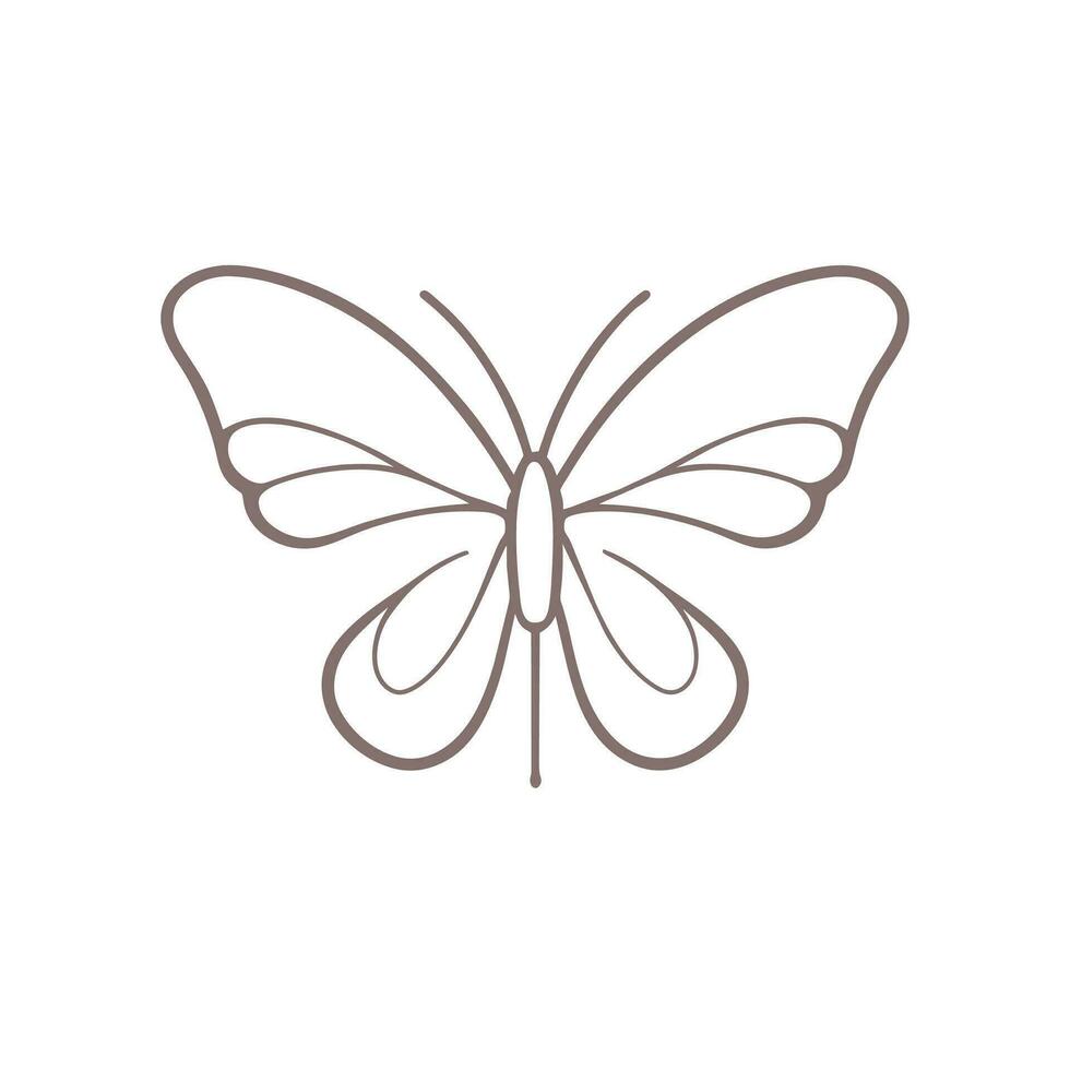 papillon icône vecteur illustration