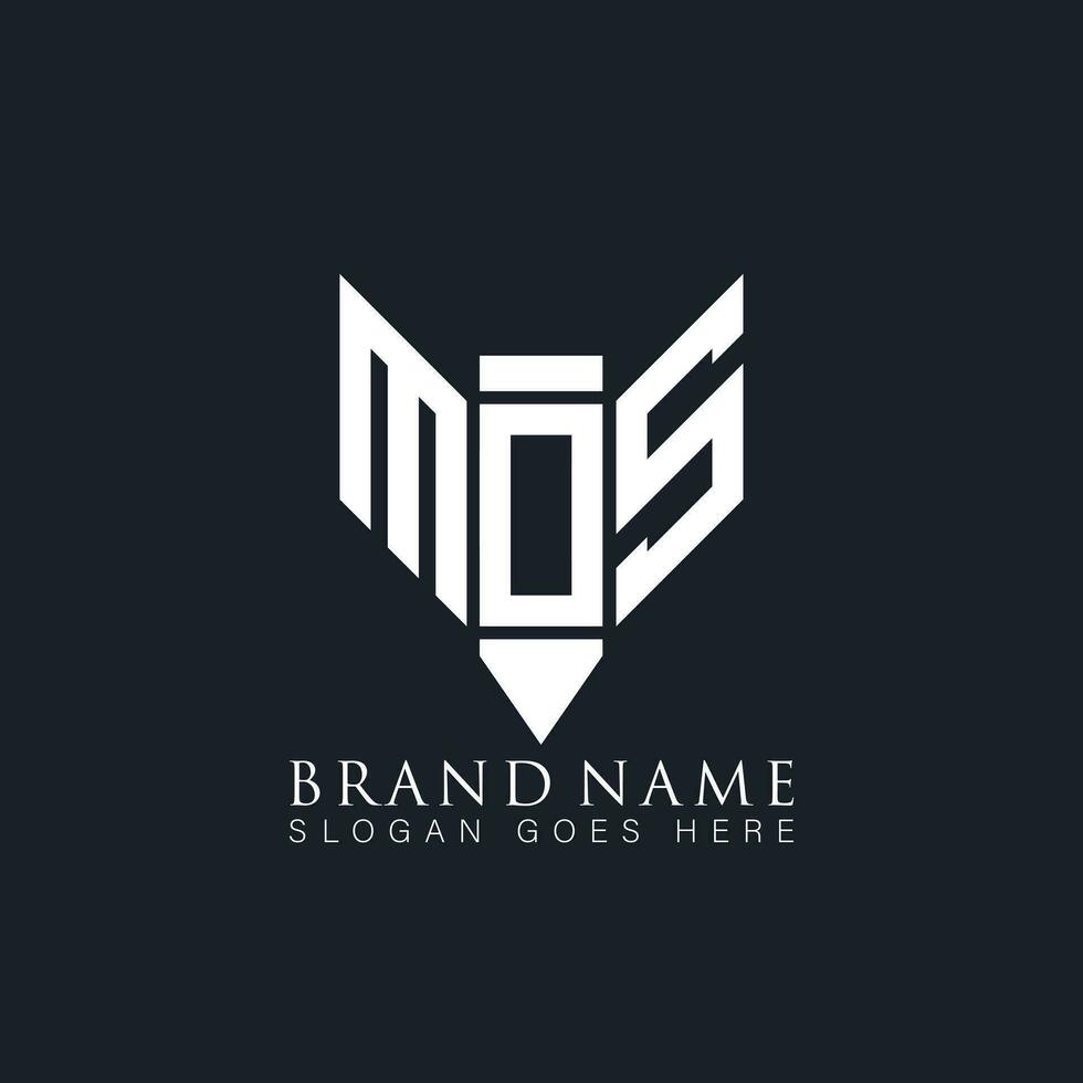 mos abstrait lettre logo. mos Créatif monogramme initiales lettre logo concept. mos unique moderne plat abstrait vecteur lettre logo conception.