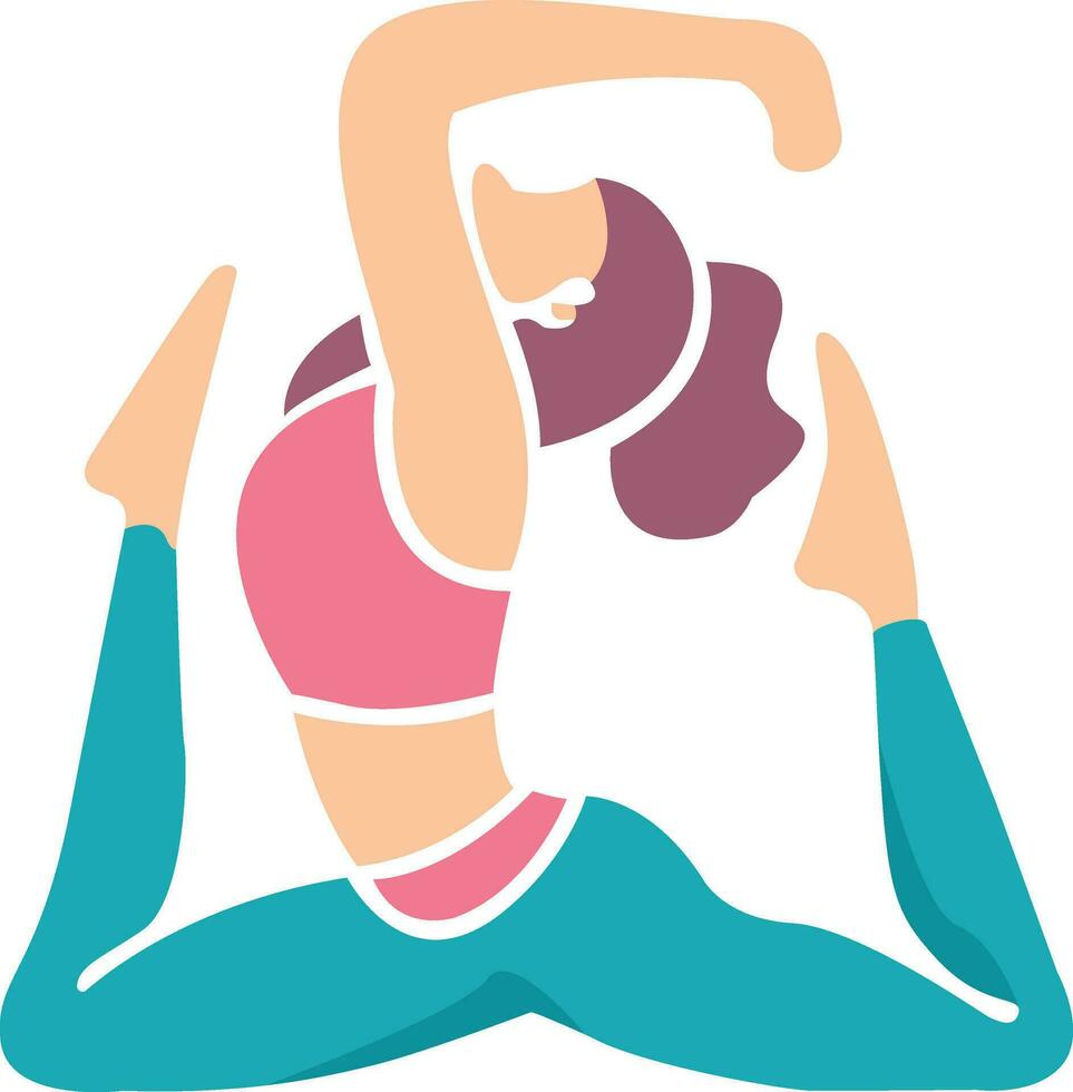 femme yoga pose vecteur art illustration