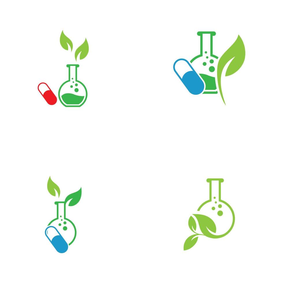 conception d'illustration d'images de logo de médecine naturelle vecteur