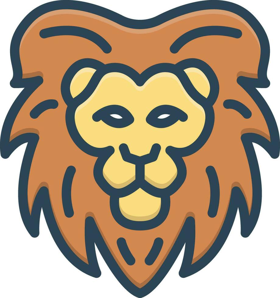 Couleur icône pour Lion vecteur