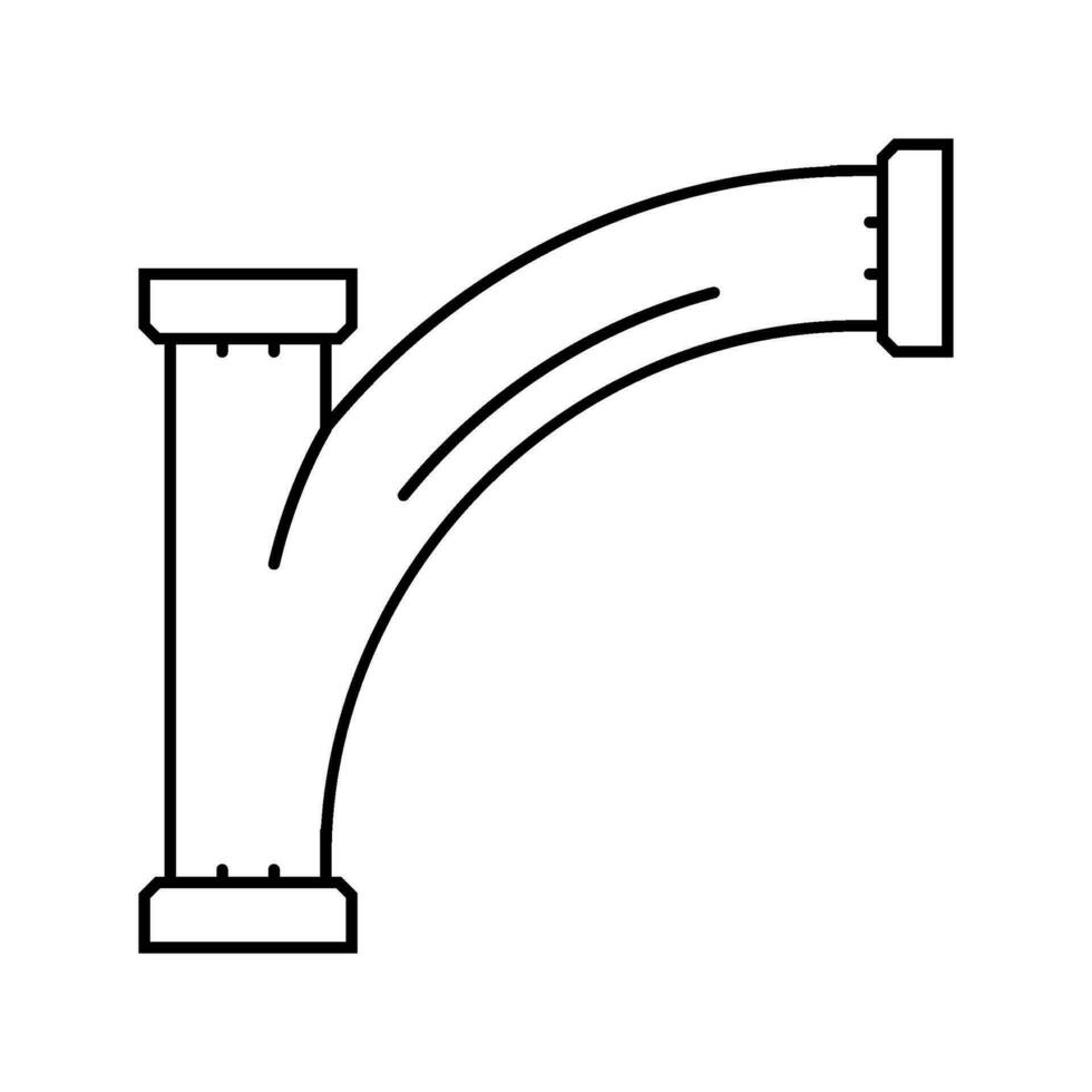 pétrole pipeline ligne icône vecteur illustration