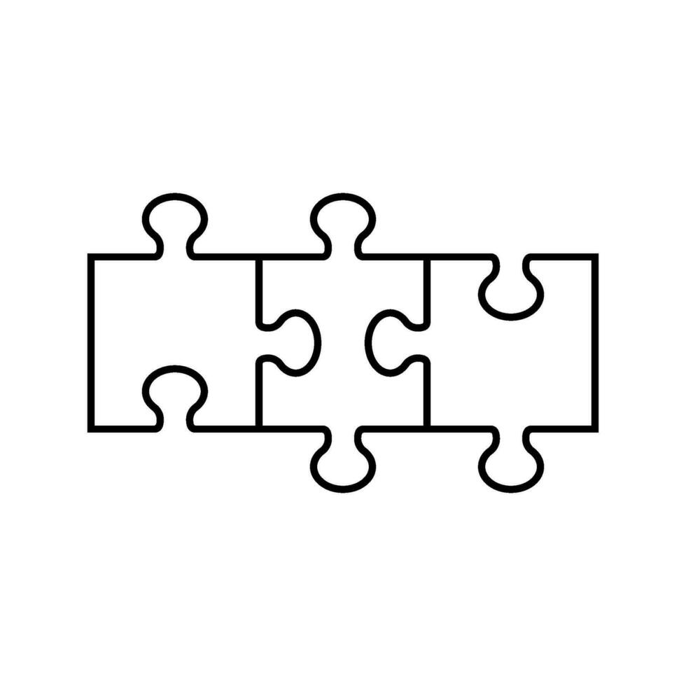 puzzle affaires Solution ligne icône vecteur illustration