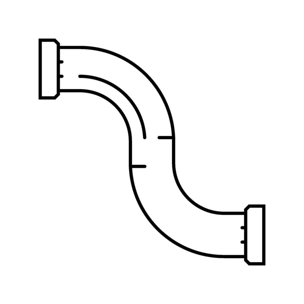 raffinerie pipeline ligne icône vecteur illustration