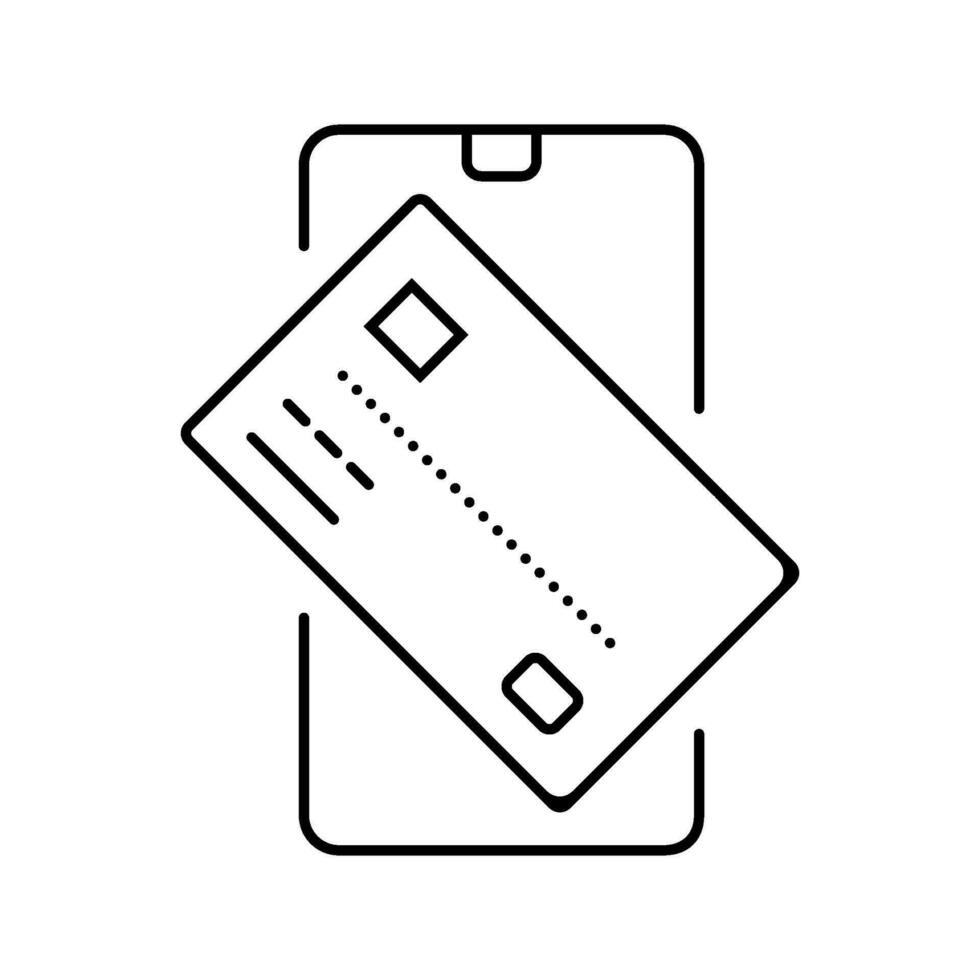 crédit carte téléphone banque Paiement ligne icône vecteur illustration