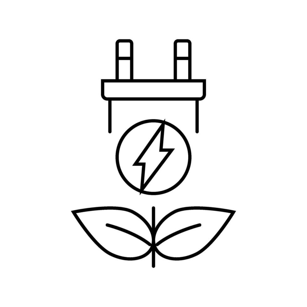 nettoyer énergie électrique ligne icône vecteur illustration