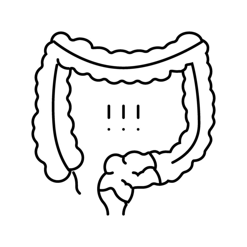 perte de intestin contrôle maladie symptôme ligne icône vecteur illustration